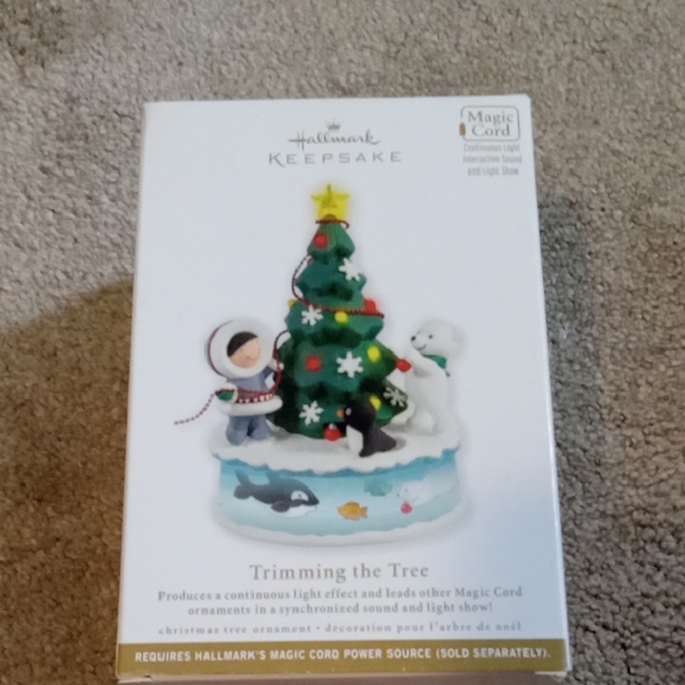 Hallmark Keepsake Ornament with Green Tree and White Snow